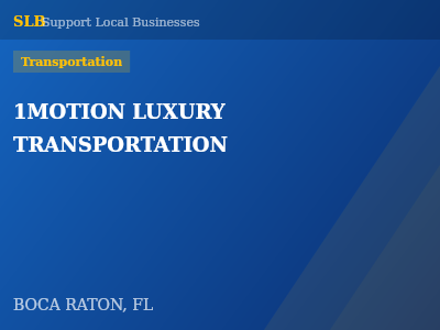 1MOTION LUXURY TRANSPORTATION — Transportation in BOCA RATON, FL