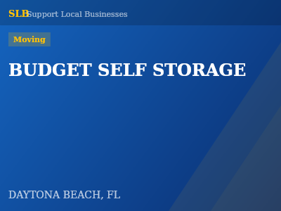 BUDGET SELF STORAGE — Moving in DAYTONA BEACH, FL