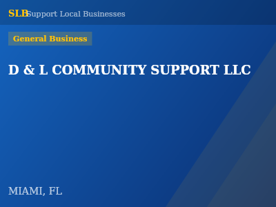 D & L COMMUNITY SUPPORT LLC — General Business in MIAMI, FL
