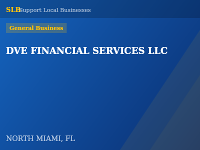 DVE FINANCIAL SERVICES LLC — General Business in NORTH MIAMI, FL