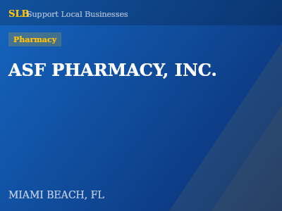 ASF PHARMACY, INC. — Pharmacy in MIAMI BEACH, FL