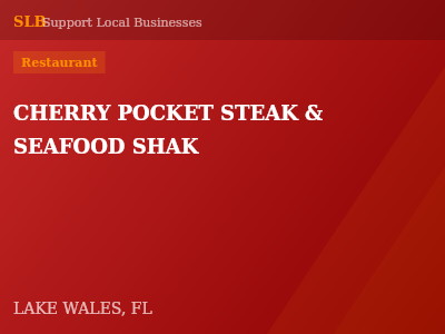 CHERRY POCKET STEAK & SEAFOOD SHAK — Restaurant in LAKE WALES, FL