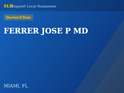 FERRER JOSE P MD — Doctor/Clinic in MIAMI, FL