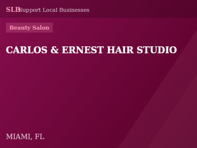 CARLOS & ERNEST HAIR STUDIO — Beauty Salon in MIAMI, FL
