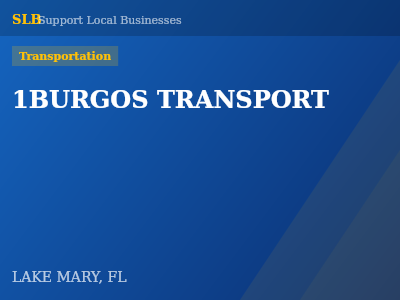 1BURGOS TRANSPORT — Transportation in LAKE MARY, FL