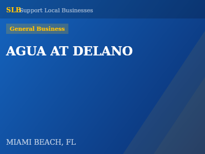 AGUA AT DELANO — General Business in MIAMI BEACH, FL