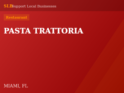 PASTA TRATTORIA — Restaurant in MIAMI, FL