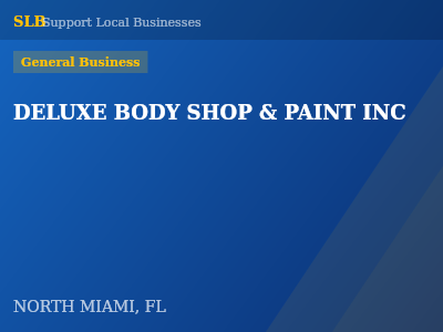 DELUXE BODY SHOP & PAINT INC — General Business in NORTH MIAMI, FL