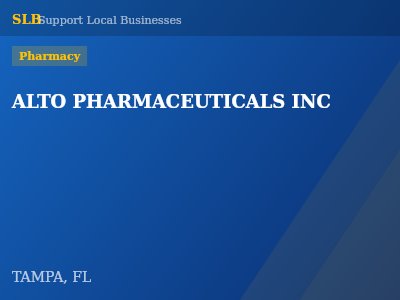 ALTO PHARMACEUTICALS INC — Pharmacy in TAMPA, FL