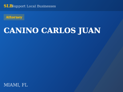CANINO CARLOS JUAN — Attorney in MIAMI, FL