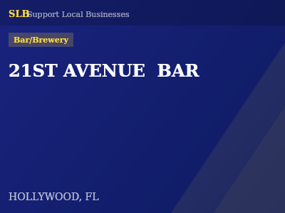 21ST AVENUE  BAR — Bar/Brewery in HOLLYWOOD, FL