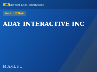 ADAY INTERACTIVE INC — Doctor/Clinic in MIAMI, FL
