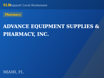 ADVANCE EQUIPMENT SUPPLIES & PHARMACY, INC. — Pharmacy in MIAMI, FL