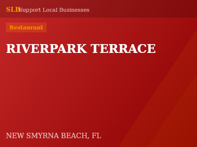 RIVERPARK TERRACE — Restaurant in NEW SMYRNA BEACH, FL