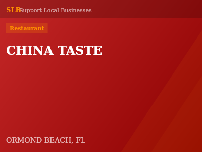 CHINA TASTE — Restaurant in ORMOND BEACH, FL