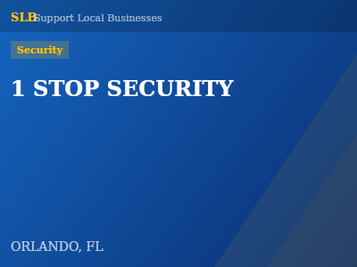 1 STOP SECURITY — Security in ORLANDO, FL