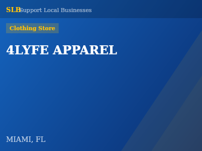 4LYFE APPAREL — Clothing Store in MIAMI, FL