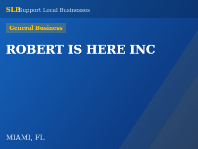 ROBERT IS HERE INC — General Business in MIAMI, FL