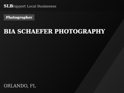 BIA SCHAEFER PHOTOGRAPHY — Photographer in ORLANDO, FL