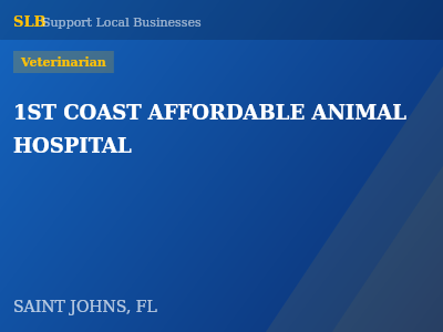 1ST COAST AFFORDABLE ANIMAL HOSPITAL — Veterinarian in SAINT JOHNS, FL