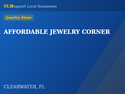 AFFORDABLE JEWELRY CORNER — Jewelry Store in CLEARWATER, FL