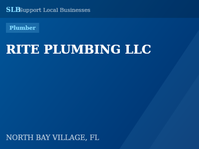 RITE PLUMBING LLC — Plumber in NORTH BAY VILLAGE, FL