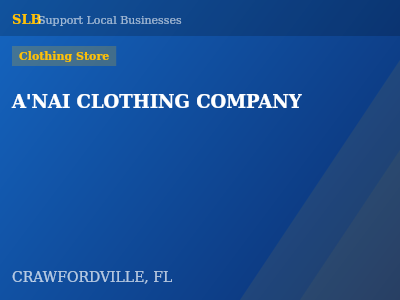 A'NAI CLOTHING COMPANY — Clothing Store in CRAWFORDVILLE, FL