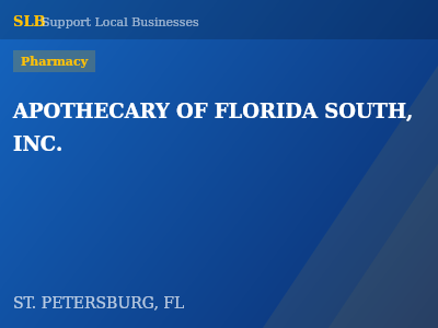 APOTHECARY OF FLORIDA SOUTH, INC. — Pharmacy in ST. PETERSBURG, FL