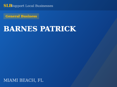 BARNES PATRICK — General Business in MIAMI BEACH, FL