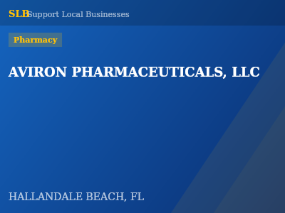 AVIRON PHARMACEUTICALS, LLC — Pharmacy in HALLANDALE BEACH, FL