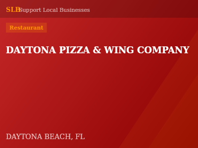 DAYTONA PIZZA & WING COMPANY — Restaurant in DAYTONA BEACH, FL