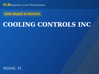 COOLING CONTROLS INC — Auto Repair & Services in MIAMI, FL