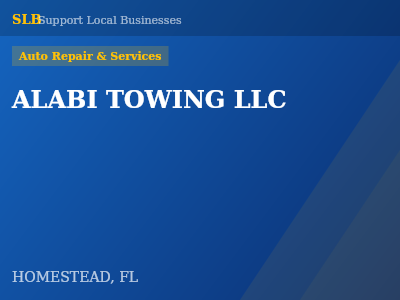 ALABI TOWING LLC — Auto Repair & Services in HOMESTEAD, FL