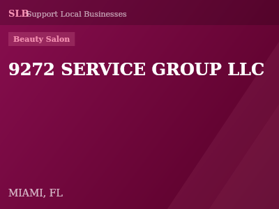 9272 SERVICE GROUP LLC — Beauty Salon in MIAMI, FL