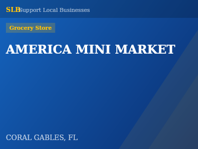 AMERICA MINI MARKET — Grocery Store in CORAL GABLES, FL