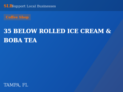 35 BELOW ROLLED ICE CREAM & BOBA TEA — Coffee Shop in TAMPA, FL