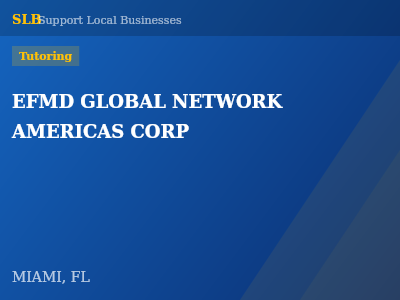EFMD GLOBAL NETWORK AMERICAS CORP — Tutoring in MIAMI, FL