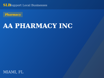AA PHARMACY INC — Pharmacy in MIAMI, FL