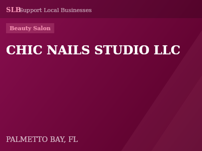 CHIC NAILS STUDIO LLC — Beauty Salon in PALMETTO BAY, FL