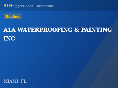 A1A WATERPROOFING & PAINTING INC — Roofing in MIAMI, FL