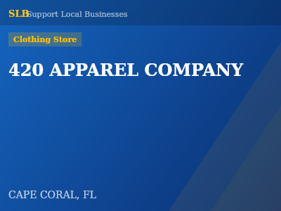 420 APPAREL COMPANY — Clothing Store in CAPE CORAL, FL