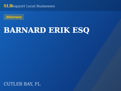 BARNARD ERIK ESQ — Attorney in CUTLER BAY, FL