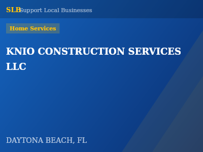 KNIO CONSTRUCTION SERVICES LLC — Home Services in DAYTONA BEACH, FL