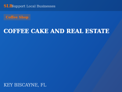COFFEE CAKE AND REAL ESTATE — Coffee Shop in KEY BISCAYNE, FL