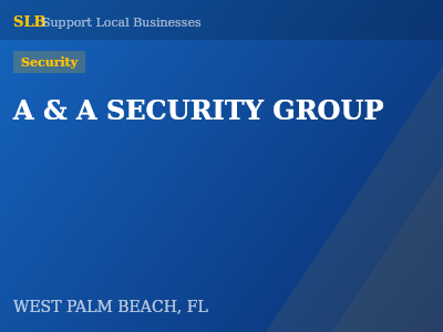 A & A SECURITY GROUP — Security in WEST PALM BEACH, FL