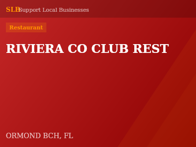 RIVIERA CO CLUB REST — Restaurant in ORMOND BCH, FL