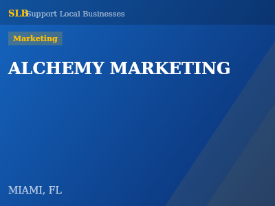 ALCHEMY MARKETING — Marketing in MIAMI, FL