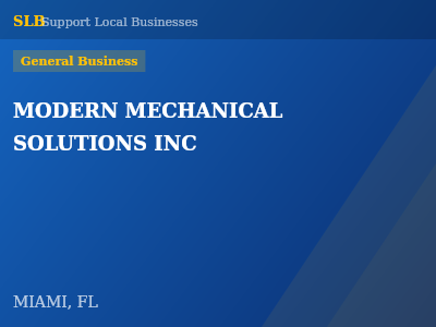 MODERN MECHANICAL SOLUTIONS INC — General Business in MIAMI, FL