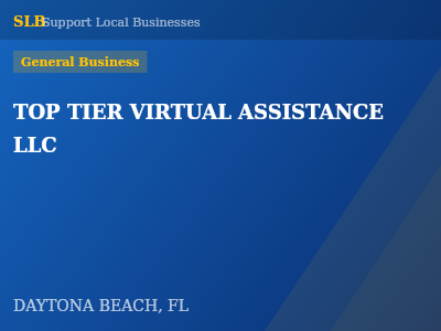 TOP TIER VIRTUAL ASSISTANCE LLC — General Business in DAYTONA BEACH, FL