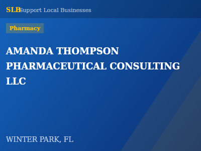 AMANDA THOMPSON PHARMACEUTICAL CONSULTING LLC — Pharmacy in WINTER PARK, FL